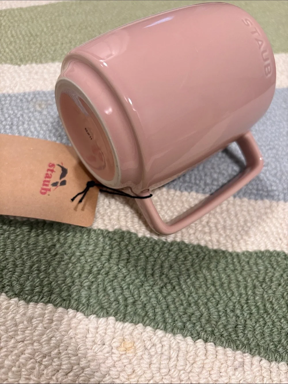 Staub Light Pink 16oz Ceramic Mug with Handle